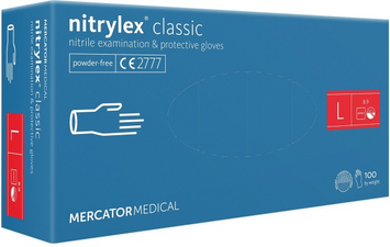 Рукавиці Нітрил Сині "L" MERCATOR MEDICAL Basic (100шт) 00-00003261 фото