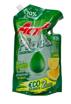 Рідина д/посуду 2000МЛ. Лимон (Актіф) ACTIFF PIATTI IN DOYPACK Сошет 00-00001111 фото