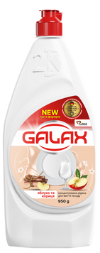 Рідина д/посуду 0,95л Галакс(Galax) "Яблуко Кориця" концентрована 00-00000302 фото