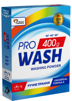 Порошок д/прання Ручний 400гр ПроВаш ProWash 00-00002489 фото