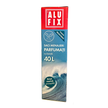 Пакети д/сміття з Затяжкою 40л (12шт) "Алуфікс" Морський Бриз LD 1/7 00-00003231 фото
