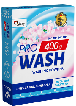 Порошок д/прання унів  400гр ПроВаш ProWash Весняна Свіжість 00-00002363 фото
