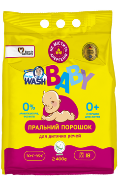 Порошок д/прання дитячий 2400гр Доктор Ваш Бейбі (Doctor Wash Baby) 00-00000749 фото