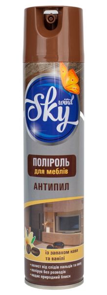 Аерозоль д/меблів Аерозоль SKY WIND "Антистатичний ефект" 300 мл 00-00000811 фото